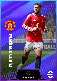 Matheus Cunha eFootball 2026 player card, 83 OVR LMF