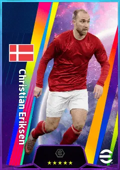 Christian Eriksen eFootball 2026 player card, 81 OVR CMF