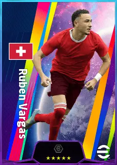 Ruben Vargas eFootball 2026 player card, 80 OVR LMF