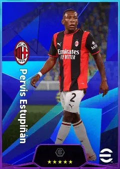 Pervis Estupiñán eFootball 2026 player card, 81 OVR LMF