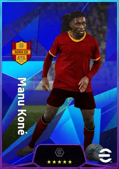 Manu Koné eFootball 2026 player card, 84 OVR CMF