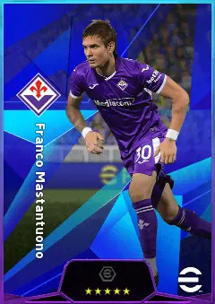 Franco Mastantuono eFootball 2026 player card, 81 OVR RMF