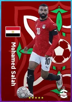 Mohamed Salah eFootball 2026 player card, 83 OVR RWF