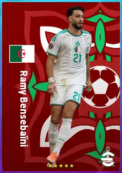 Ramy Bensebaïni eFootball 2026 player card, 80 OVR CB
