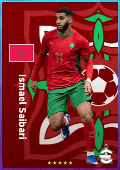 Ismael Saibari eFootball 2026 player card, 80 OVR AMF