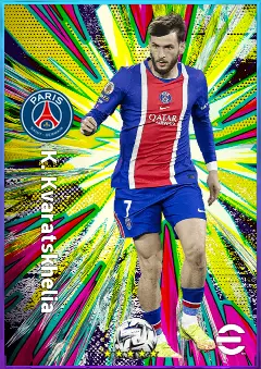 K. Kvaratskhelia eFootball 2026 player card, 83 OVR LWF