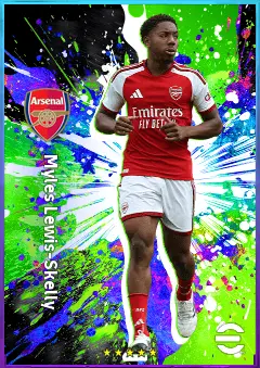 Myles Lewis-Skelly eFootball 2026 player card, 82 OVR DMF