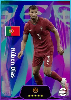Rúben Dias eFootball 2026 player card, 83 OVR CB