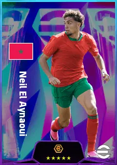 Neil El Aynaoui eFootball 2026 player card, 80 OVR CMF