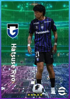 Hatsuse Ryo eFootball 2026 player card, 77 OVR LB
