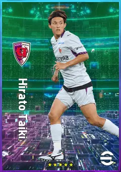 Hirato Taiki eFootball 2026 player card, 76 OVR AMF