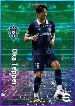 Oka Teppei eFootball 2026 player card, 77 OVR CB