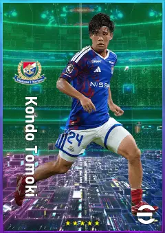 Kondo Tomoki eFootball 2026 player card, 76 OVR RMF