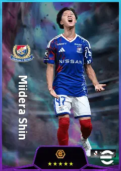 Miidera Shin eFootball 2026 player card, 78 OVR LMF