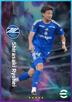 Shirasaki Ryohei eFootball 2026 player card, 78 OVR CMF