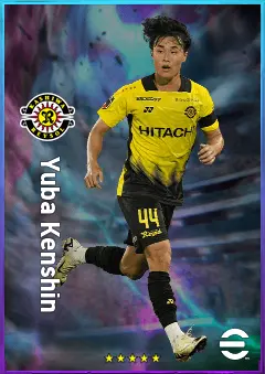 Yuba Kenshin eFootball 2026 player card, 77 OVR RWF