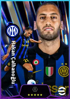 Hakan Çalhanoğlu eFootball 2026 player card, 83 OVR DMF