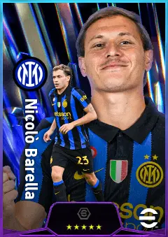 Nicolò Barella eFootball 2026 player card, 83 OVR CMF