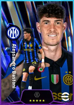 Alessandro Bastoni eFootball 2026 player card, 83 OVR CB