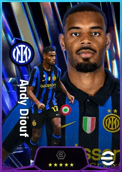 Andy Diouf eFootball 2026 player card, 82 OVR RMF