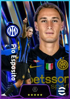 Pio Esposito eFootball 2026 player card, 82 OVR CF