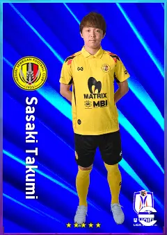 Sasaki Takumi eFootball 2026 player card, 78 OVR AMF