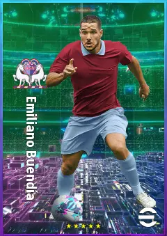 Emiliano Buendía eFootball 2026 player card, 81 OVR LWF