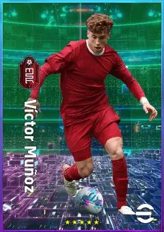Víctor Muñoz eFootball 2026 player card, 79 OVR LWF
