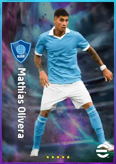 Mathías Olivera eFootball 2026 player card, 80 OVR LB