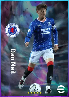 Dan Neil eFootball 2026 player card, 78 OVR DMF