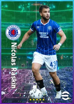 Nicolas Raskin eFootball 2026 player card, 80 OVR CMF