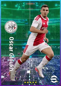 Oscar Gloukh eFootball 2026 player card, 80 OVR AMF