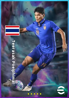 Teerasak Poeiphimai eFootball 2026 player card, 79 OVR CF