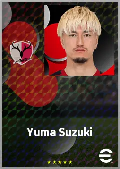 Suzuki Yuma eFootball 2026 player card, 73 OVR CF