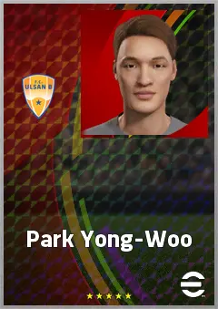 Park Yong-Woo eFootball 2026 player card, 70 OVR DMF