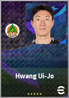 Hwang Ui-Jo eFootball 2026 player card, 72 OVR CF