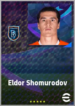Eldor Shomurodov eFootball 2026 player card, 75 OVR CF
