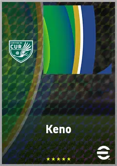Keno eFootball 2026 player card, 73 OVR LWF