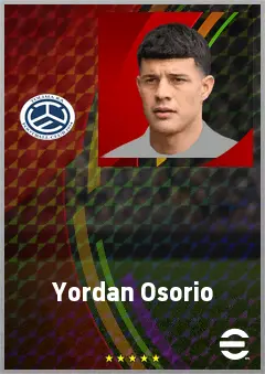 Yordan Osorio eFootball 2026 player card, 72 OVR CB