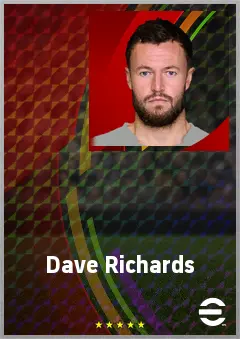 Dave Richards eFootball 2026 player card, 66 OVR GK