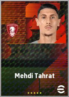 Mehdi Tahrat eFootball 2026 player card, 68 OVR CB