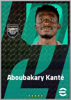 Aboubakary Kanté eFootball 2026 player card, 68 OVR CF