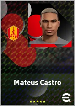 Mateus Castro eFootball 2026 player card, 72 OVR AMF