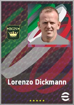Lorenzo Dickmann eFootball 2026 player card, 72 OVR RB