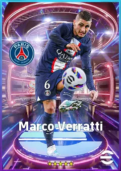 Marco Verratti eFootball 2026 player card, 83 OVR CMF