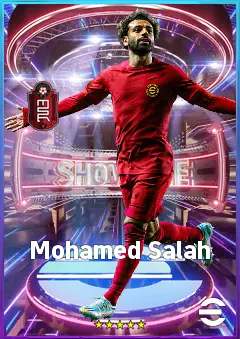 Mohamed Salah eFootball 2026 player card, 86 OVR RWF
