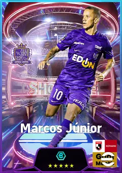 Marcos Júnior eFootball 2026 player card, 77 OVR AMF