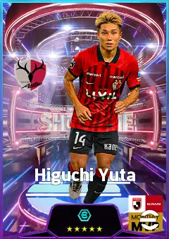 Higuchi Yuta eFootball 2026 player card, 77 OVR RMF