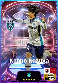 Konno Kazuya eFootball 2026 player card, 78 OVR AMF