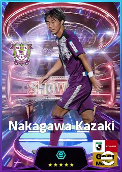 Nakagawa Kazaki eFootball 2026 player card, 74 OVR AMF